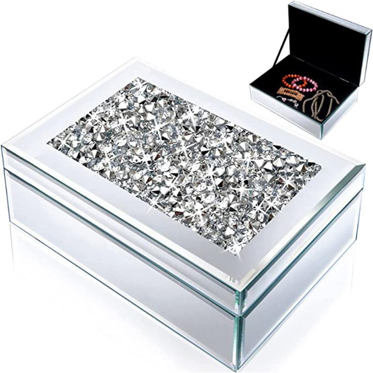 Mercer41 Glass Jewellery Box + Mirror Wayfair Canada